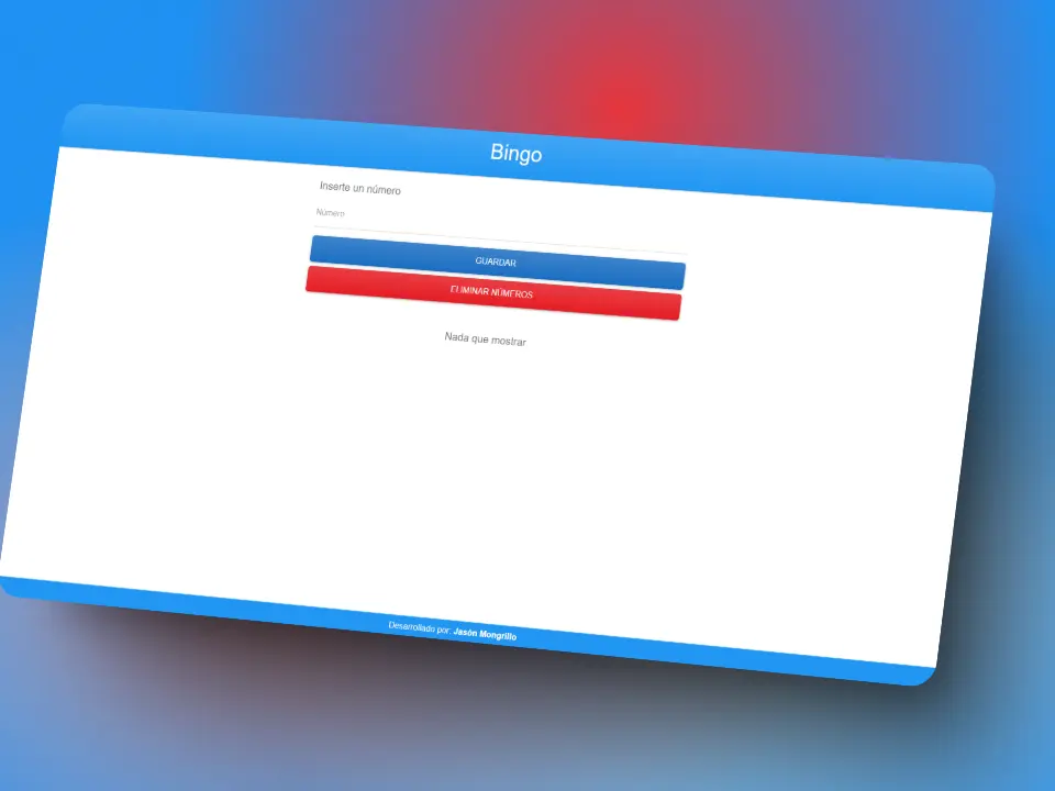 Captura del sitio Control Bingo